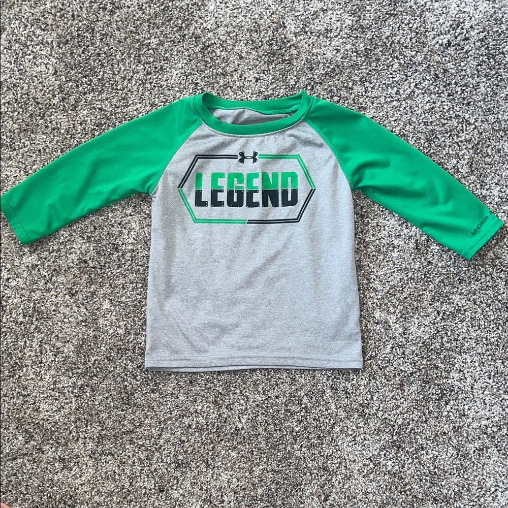Under Armour Long Sleeve Gray/Green 18-24mo